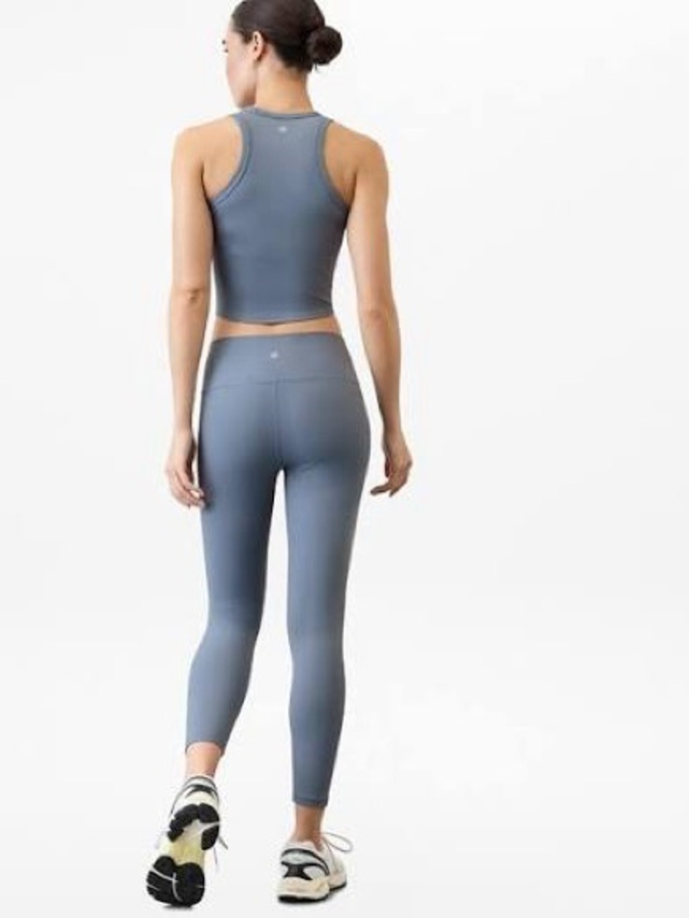 Athleta Transcend Wide Rib High-Waist Ribbed Active Leggings in Slate Blue XXS